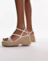 Фото #4 товара Topshop Wide Fit Jess espadrille wedge in white