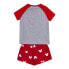 Summer Pyjama Minnie Mouse Red Grey