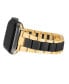 Фото #3 товара Women's Gold-Tone and Black Tide Plastic Bracelet Compatible with 42/44/45/Ultra/Ultra 2 Apple Watch