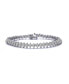 Фото #1 товара Sterling Silver Heart Shaped Clear Cubic Zirconia Tennis Bracelet