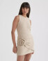 Фото #1 товара 4th & Reckless sleeveless boucle knit top co-ord in camel