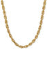 Solid Glitter Rope 22" Chain Necklace (4mm) in 14k Gold