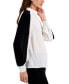 Фото #3 товара Блузка с запонками T Tahari женская с цветными блоками и рукавами на запах
