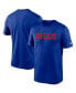 Фото #1 товара Men's Royal Buffalo Bills Wordmark Legend Performance T-shirt