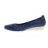 Gabor 22-642-36 Womens Blue Nubuck Slip On Ballet Flats Shoes