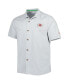 Men's Gray Kansas City Chiefs Coconut Point Frondly Fan Camp IslandZone Button-Up Shirt