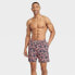 Фото #2 товара Men's 7" 4-Way Stretch Elevated Elastic Waist Trunk Swimsuit - Goodfellow & Co