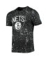 Фото #3 товара Men's Black Brooklyn Nets Splatter Print T-shirt