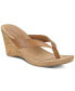 Фото #1 товара Women's Chicklet Wedge Thong Sandals, Created for Macy's