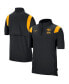 Men's Black Iowa Hawkeyes Coach Short Sleeve Quarter-Zip Jacket