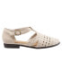 Фото #1 товара Trotters Leatha Open Weave T1908-126 Womens Beige Wide Strap Sandals Shoes 8.5