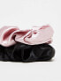 Фото #7 товара Pieces 2 pack scrunchies in black and pink