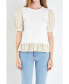 ფოტო #1 პროდუქტის Women's Floral Mixed Media Top