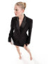 Фото #4 товара ASOS DESIGN tux double breasted blazer in black