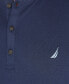 ფოტო #6 პროდუქტის Men's Soft, Breathable Long Sleeve Henley Pajama Shirt