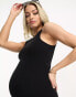 Фото #3 товара ASOS DESIGN Maternity knitted racer midi dress in black