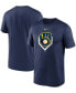 Фото #1 товара Men's Navy Milwaukee Brewers Icon Legend Performance T-shirt