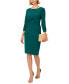 Women's Twisted 3/4-Sleeve Sheath Dress