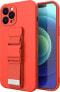 Hurtel Rope case żelowe etui ze smyczą łańcuszkiem torebka smycz Xiaomi Redmi 9 czerwony