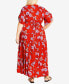 Фото #2 товара Plus Size Val Print Maxi Dress