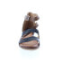 Фото #5 товара Miz Mooz Caine P63002 Womens Black Leather Hook & Loop Heeled Sandals Shoes