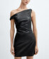 Фото #2 товара Women's Short Leather-Effect Dress