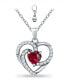 Фото #1 товара Giani Bernini created Ruby and Cubic Zirconia Heart Pendant