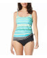 Фото #1 товара Women's Swim Bridget Underwire Tankini Top with Horizontal Stripes