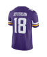 Men's Justin Jefferson Purple Minnesota Vikings Vapor F.U.S.E. Limited Jersey