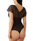 ფოტო #3 პროდუქტის Women's Lifted in Luxury Flutter-Sleeve Lace Bodysuit 836333