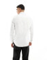 ASOS DESIGN regular fit textured shirt in white