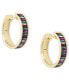 ფოტო #1 პროდუქტის Small Baguette-Crystal Hoop Earrings, 1"