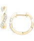 ფოტო #5 პროდუქტის Diamond Braided Hoop Earrings (1/5 ct. t.w.) in 14k Yellow Gold