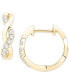 Фото #5 товара Diamond Braided Hoop Earrings (1/5 ct. t.w.) in 14k Yellow Gold