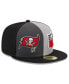 Фото #4 товара Men's Gray, Black Tampa Bay Buccaneers 2023 Sideline 59FIFTY Fitted Hat