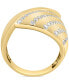 ფოტო #3 პროდუქტის EFFY® Diamond Multirow Bypass Statement Ring (5/8 ct. t.w.) in 14k Gold