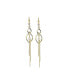 ფოტო #1 პროდუქტის Women's Silver Sleek Drop Earrings