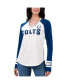 Women's White, Royal Indianapolis Colts Top Team Raglan V-Neck Long Sleeve T-shirt