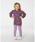 ფოტო #2 პროდუქტის Big Girls Elastic Waist Tunic Burgundy Printed Flowers