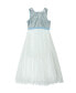 ფოტო #1 პროდუქტის Big Girls Sequin Back Bow Sleeveless Tulle Dress