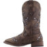 Roper Kennedy Glitter Tooled Inlay Square Toe Cowboy Womens Brown Casual Boots 9.5 - фото #4