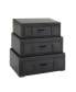 Фото #4 товара Faux Leather and Wood Traditional Chest