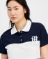 ფოტო #3 პროდუქტის Women's Logo Appliqué Colorblocked Polo Shirt