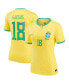Фото #2 товара Футболка Nike женская Габриэль Жезус желтая сборная Бразилии домашняя реплика 2022/23