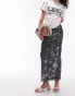 Фото #1 товара Topshop washed rib floral shadow print midi skirt in grey