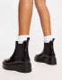 ASOS DESIGN Gadget chunky chelsea rain boots in black 36 - фото #4