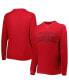 ფოტო #1 პროდუქტის Women's Red Georgia Bulldogs Surf Plus Size Southlawn Waffle-Knit Thermal Tri-Blend Long Sleeve T-shirt