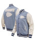 Фото #1 товара Men's Denim Distressed Kansas City Chiefs Varsity Blues Full-Snap Varsity Jacket