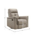 Фото #4 товара White Label Emillia 36" Leather Swivel Glider Reclining Chair