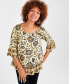 Women's Printed On-Off Knit Top, Created for Macy's